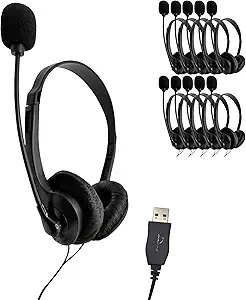 Soundnetic Bulk USB Headsets with Mic 25 Pack